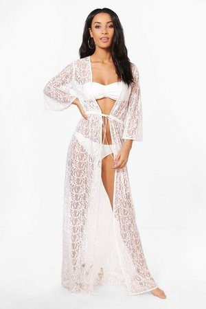 Lace Maxi Beach Kimono | Boohoo.com (US & CA)