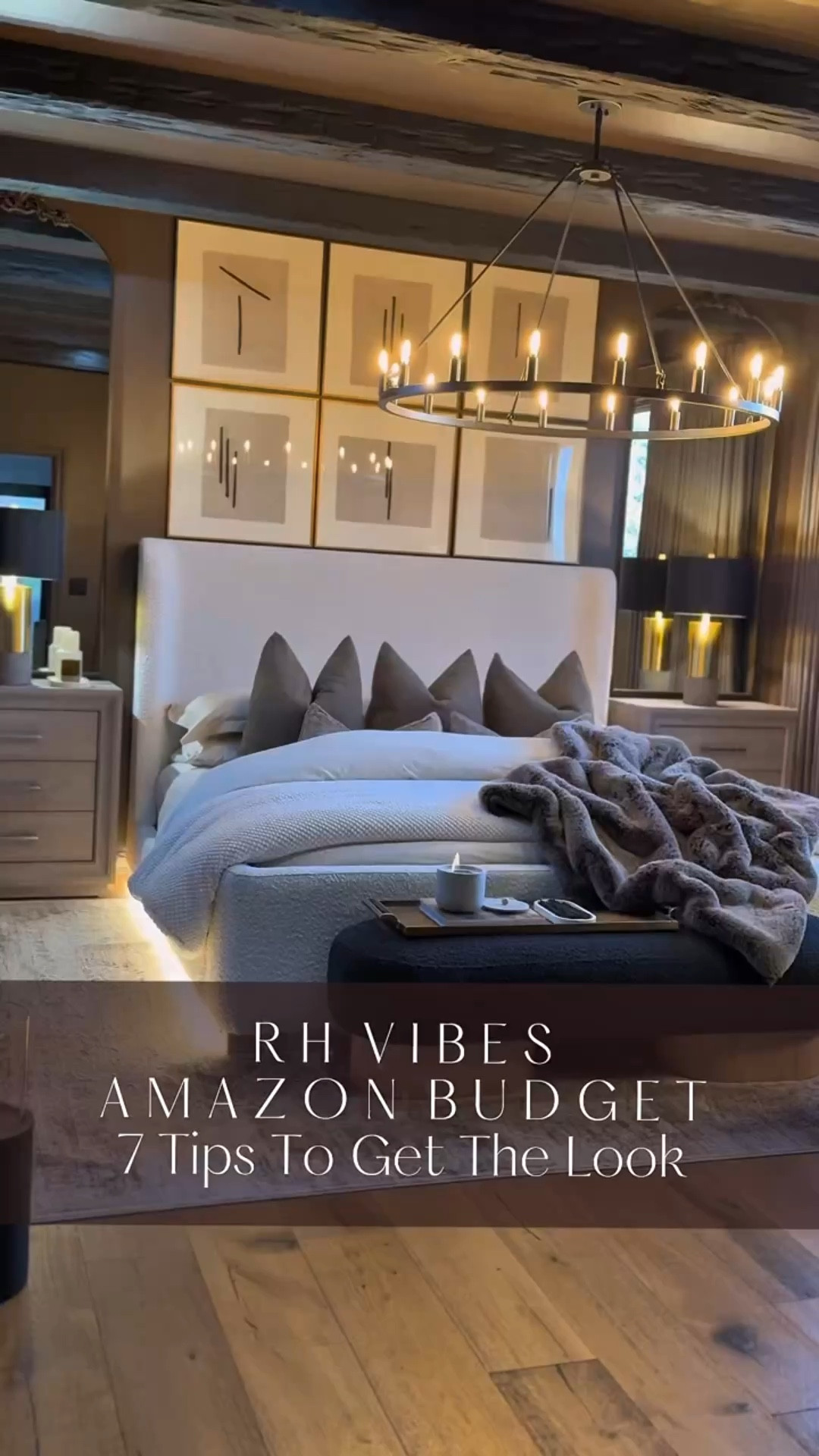 Seven tips to get the Restoration Hardware look on an Amazon budget. 💖

Stick to a neutral color palette
Use symmetry style your mirrors, nightstands, and lamps and pairs.  It's all about balance
Incorporate Moody lighting
Oversized bedding. Oversized duvet inserts, pillows, comforters, throw blankets, make everything fluff! You want that hotel look.
Layer textures. Mix linen, boucle, wood, leather and velvet. It’s all about depth and richness
Curtains, rugs, bedding, vary the shades, but in the same color family. This will give you a cohesive look.
Use natural elements like rustic wood, aged bronze, and keep decor minimal

#amaonhome #amazonfinds #rhbedroom #rhinspiredbedroom #aestheticbedroom #brownbedroom #neutralbedroom #moodybedroom


#LTKHome #LTKGiftGuide #LTKFindsUnder100