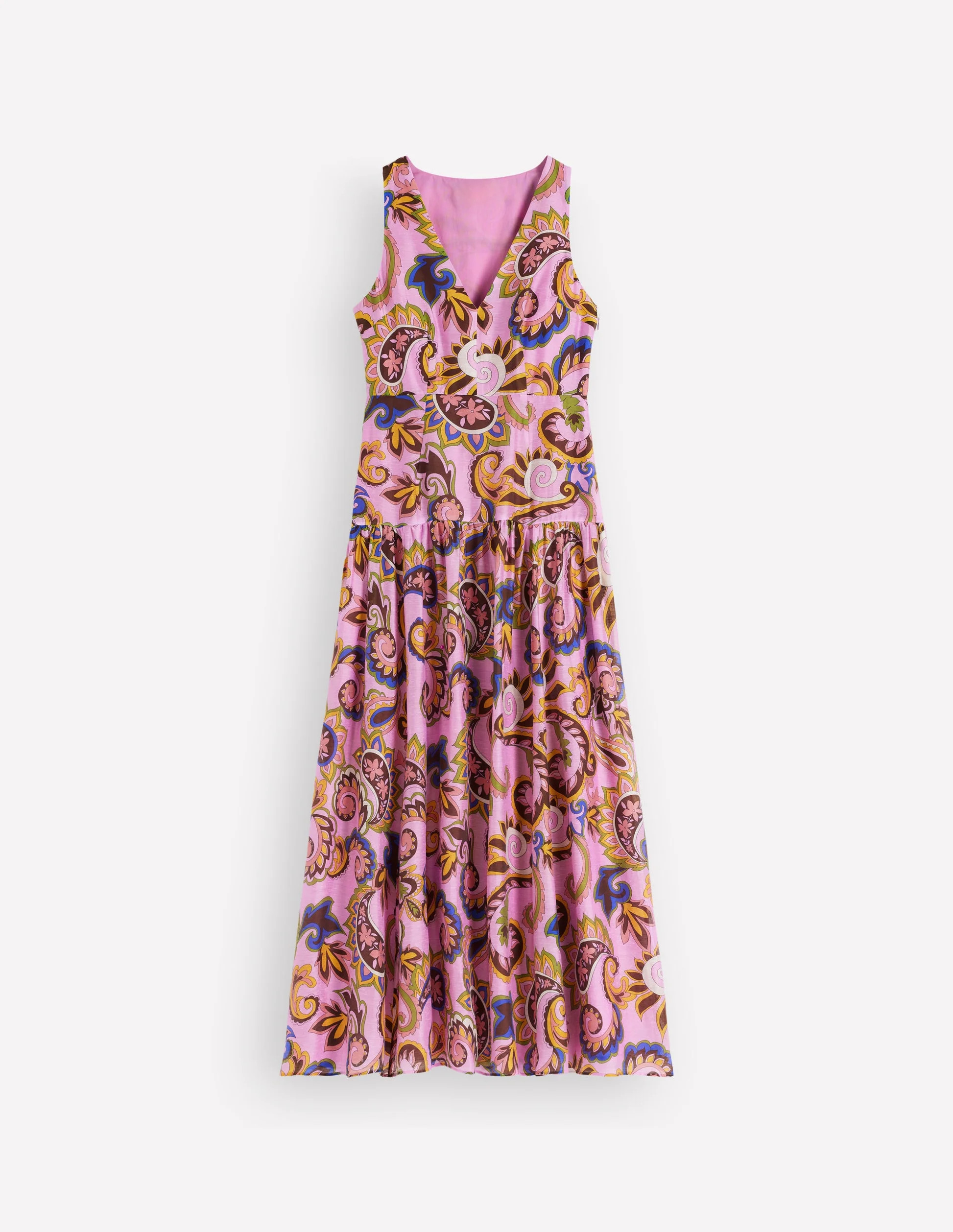 Drop Waist Sleeveless Dress-Multi Paisley Frenzy | Boden (US)
