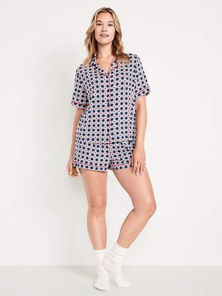 Sunday Sleep Knit Jersey Short Set | Old Navy (US)