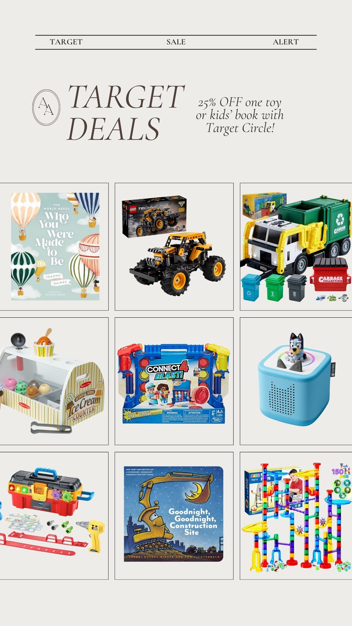 25% OFF one toy or kids book with Target Circle (free to join!). Lots of great books & toys on sale for all ages!