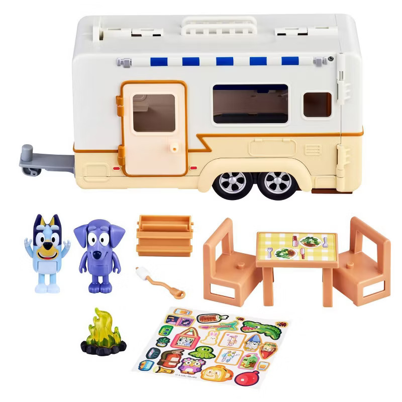 Bluey & Jean Luc's Caravan Adventures Playset | Target