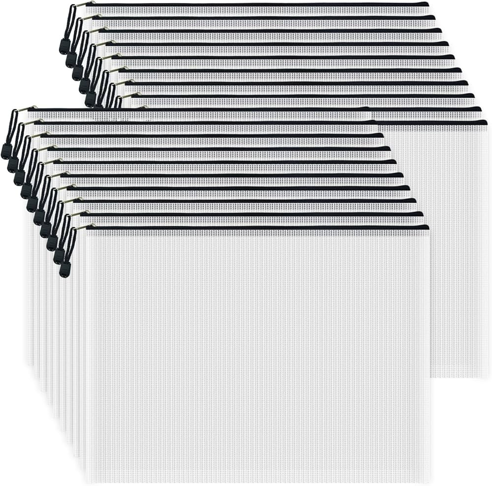 AUSTARK 20Pcs Zippered File Bags 16.9''x12'', Large Board Games Storage Bags, Waterproof Plastic ... | Amazon (US)