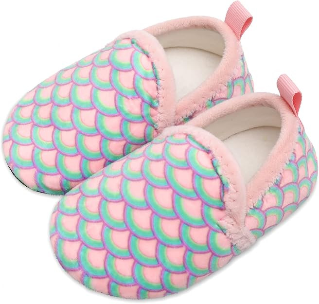 L-RUN Toddler Boys Girls House Slippers Indoor Home Shoes Warm Socks for Kids | Amazon (US)