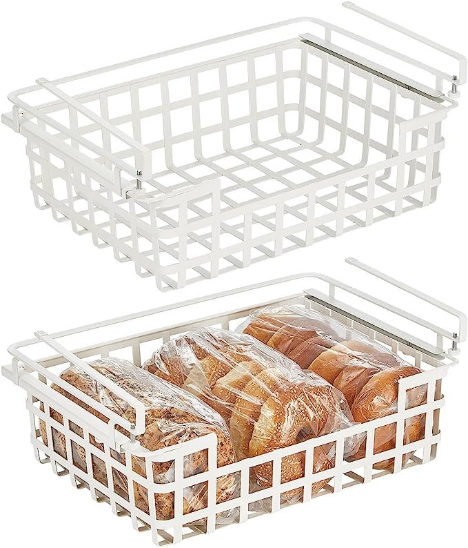 Nate Home by Nate Berkus Sliding Under Shelf Hanging Pull Out Metal Wire Basket Organizer for Kit... | Amazon (US)