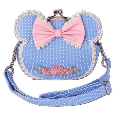 Loungefly Minnie Mouse Floral and Lace Kisslock Crossbody Bag | Target