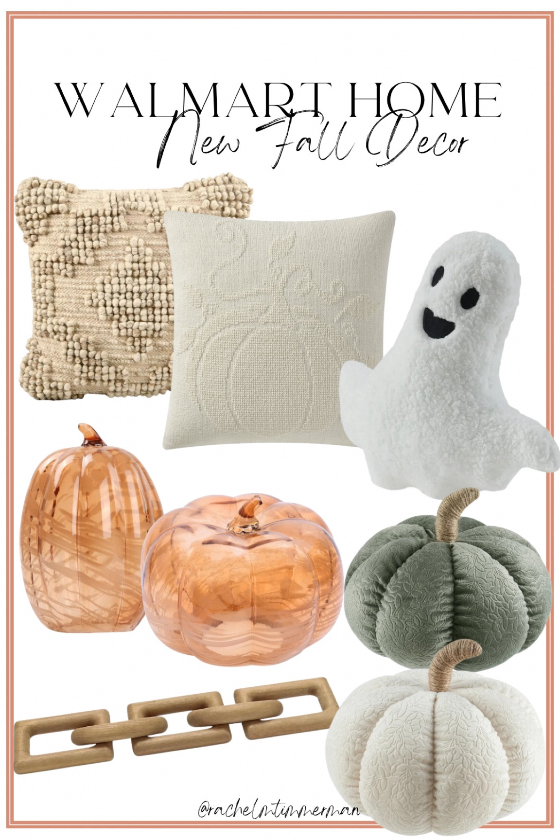 New fall home decor finds on Walmart! How cute are these pumpkin and ghost pillows? All super affordable as well. I love these glass pumpkins too!

Walmart home. LTK home. Fall home decor. 