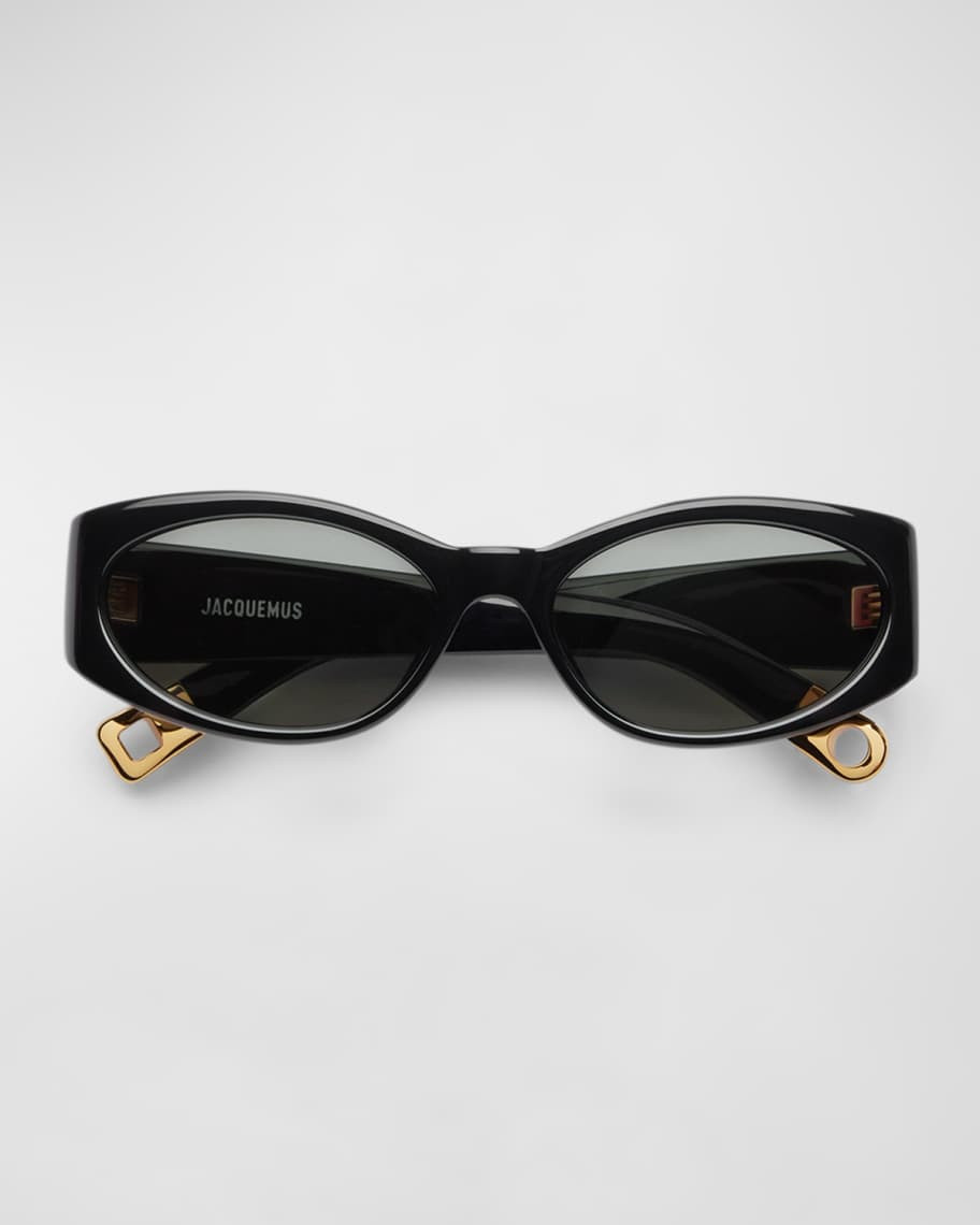 Jacquemus Les Lunettes Acetate Oval Sunglasses | Neiman Marcus