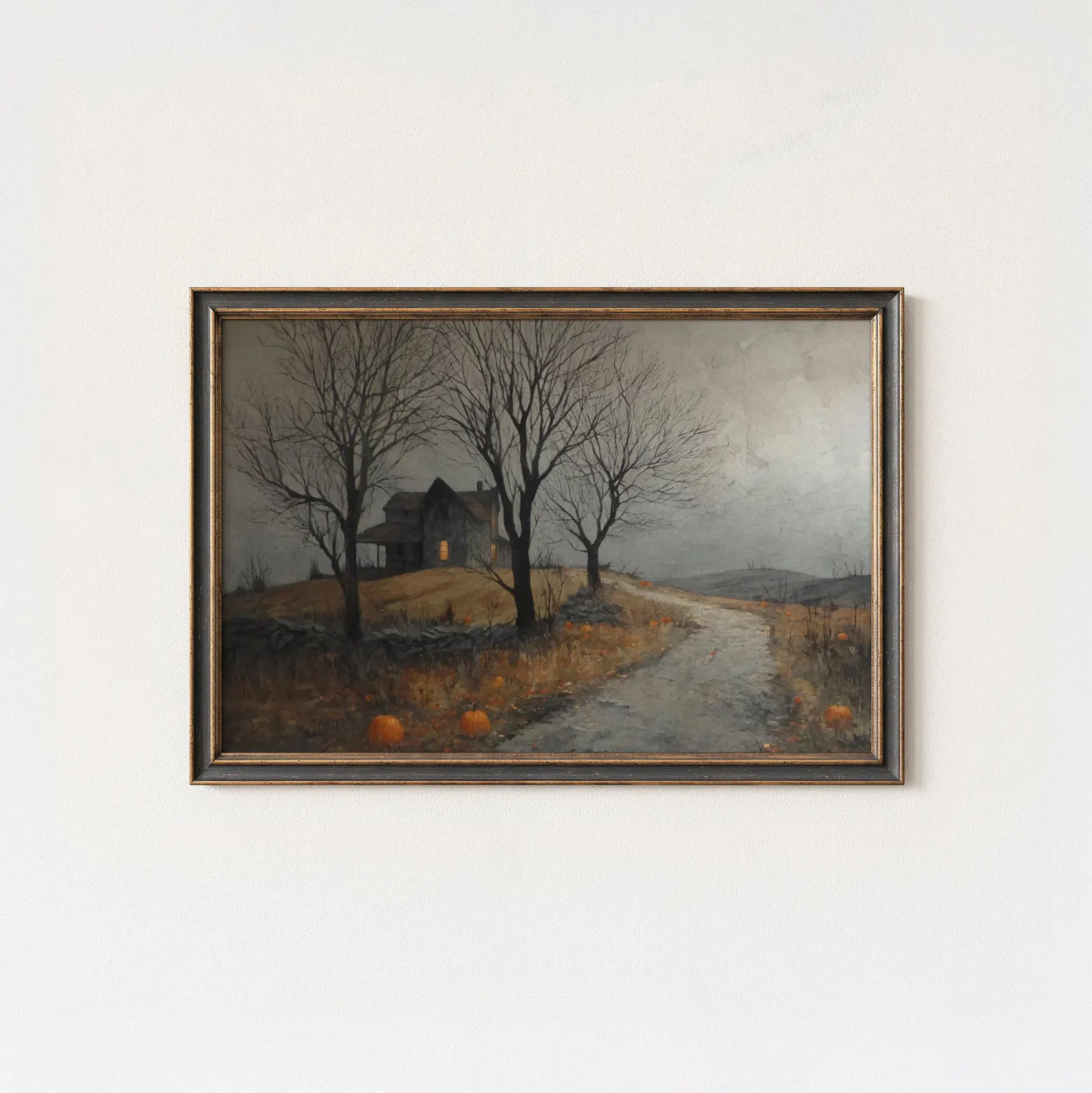 Autumn Night Landscape Art Print: Moody Twilight Scene (Digital Download) | Etsy (Global)