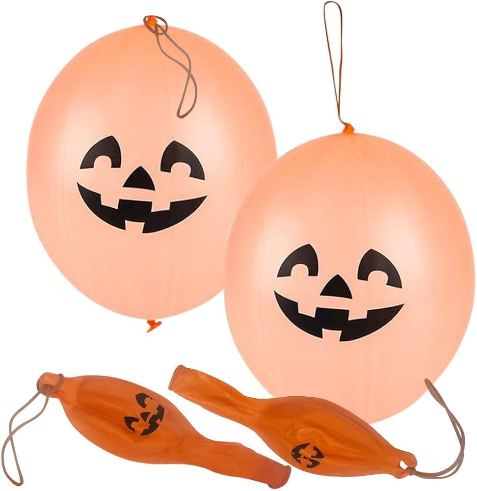 ArtCreativity Halloween Party favors Trick Jack-O-Lantern Punch Balls, Set of 12, Durable Latex B... | Amazon (US)