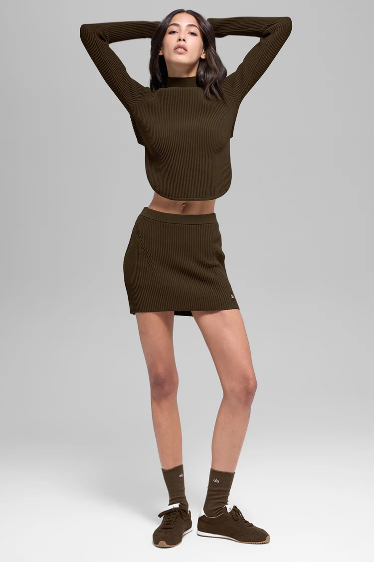 Denim Knit High-Waist Skirt | Alo Yoga (US)