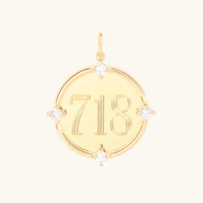 Angel Hair Diamond Gold Medallion | Catbird