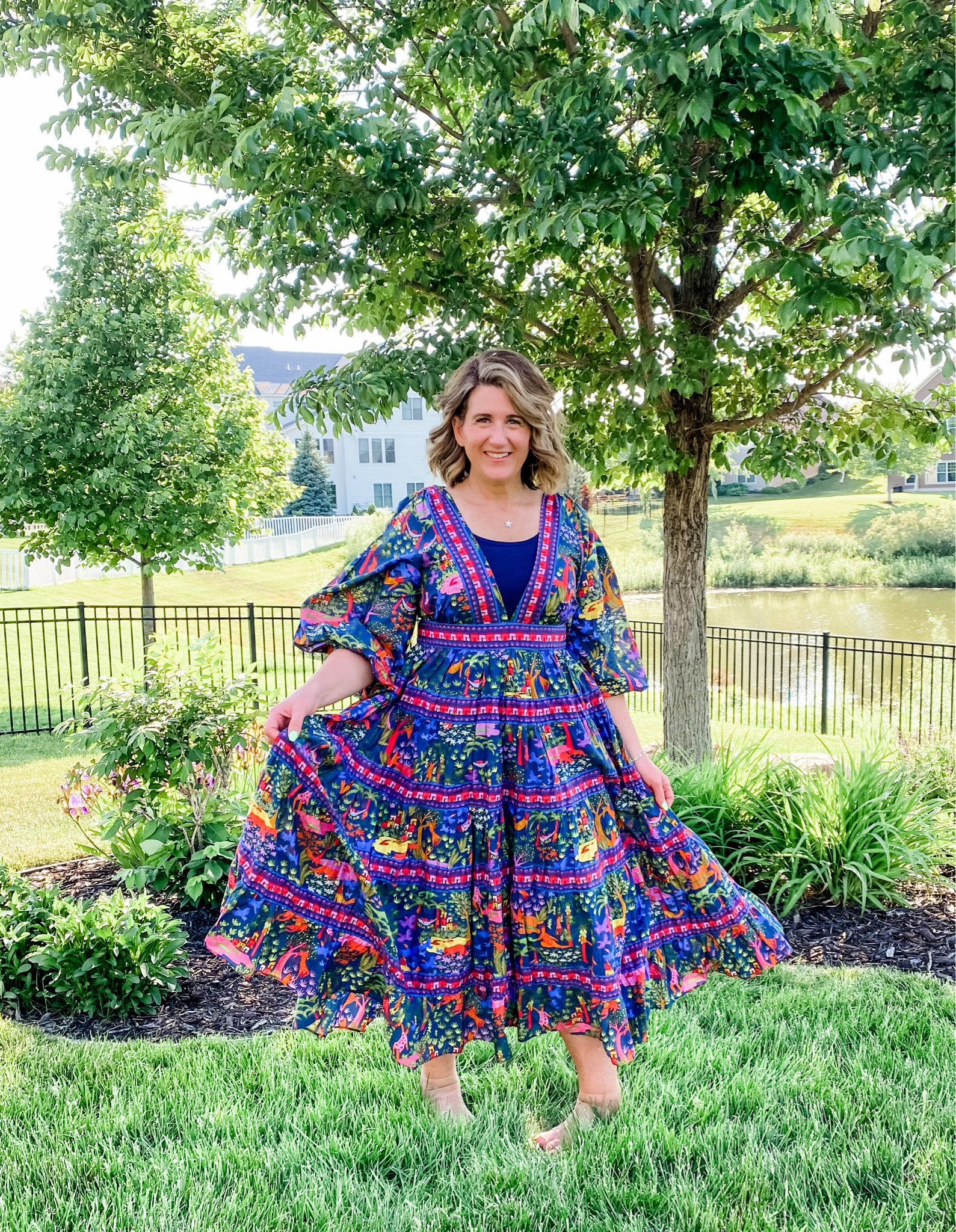 It’s Farm Rio! Soft cotton and the most beautiful colors. I’m wearing a cami underneath because it was a little low for my liking. 

Summer dress
Date night
Dancing
Wedding guest

#LTKSeasonal #LTKstyletip #LTKFind