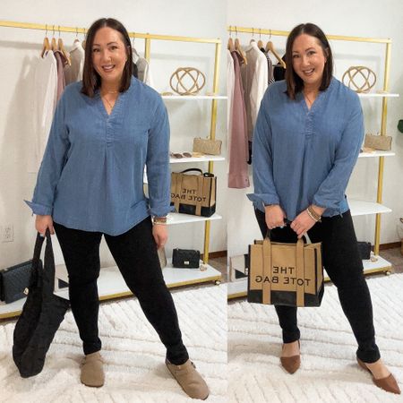 This top was one of my top sellers this year!  Now on sale under $17!  Size large fits perfectly!  Great for casual workwear!  

Large pants.  Linked several shoe options  

#LTKsalealert #LTKfindsunder50 #LTKmidsize