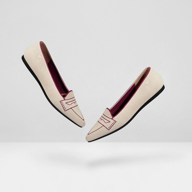 Pointed-Toe Patterned Flats | VIVAIA