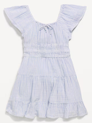 Short-Sleeve Striped Fit & Flare Dress for Girls | Old Navy (US)