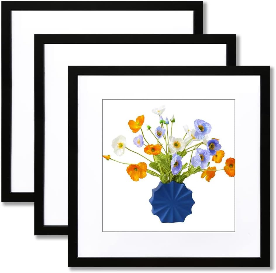 24x24 Frame Black, Display Picture 20x20 with mat or 24x24 Without mat, Photo Poster Picture Fram... | Amazon (US)