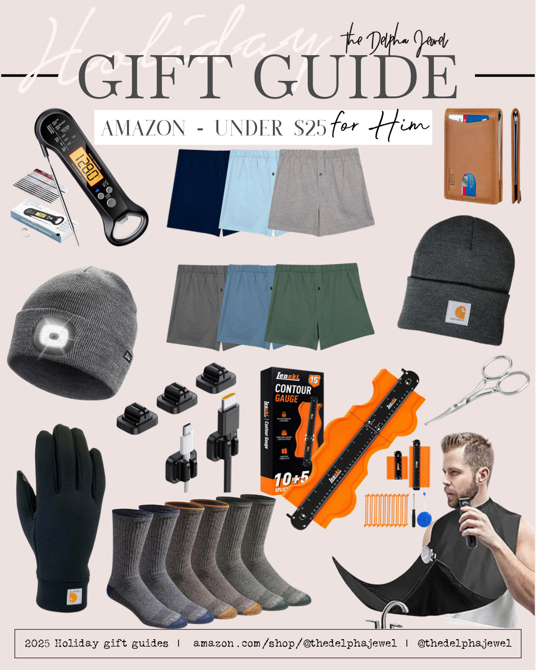 Amazon gifts for him under $25!

Holiday finds, gifts for him, meat thermometer, boxers, gloves, hats, socks, beard trimmer, wallet 

 #LTKGiftGuide #LTKHoliday #LTKFindsUnder50