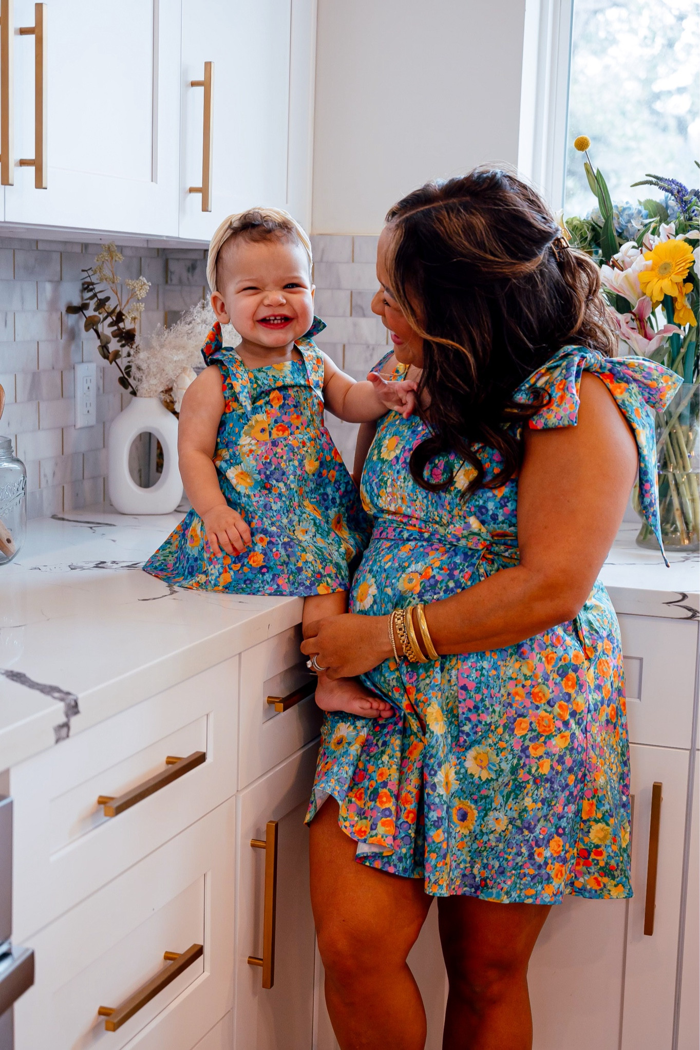 Mom & me spring dresses: would make super cute Easter dresses! Rizzo has room to grow in the 1T and normally wears 12-18 months. I’m wearing a large. 

#LTKfamily #LTKSeasonal