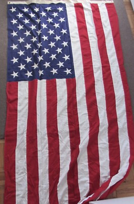 Valley Forge Bunting VF-1 American flag 50 stars 57x114 5x9 huge cotton display | eBay US