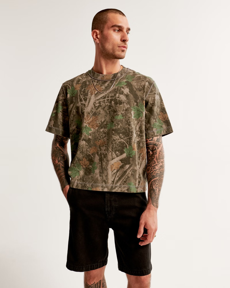 Premium Heavyweight Cropped Tee | Abercrombie & Fitch (US)