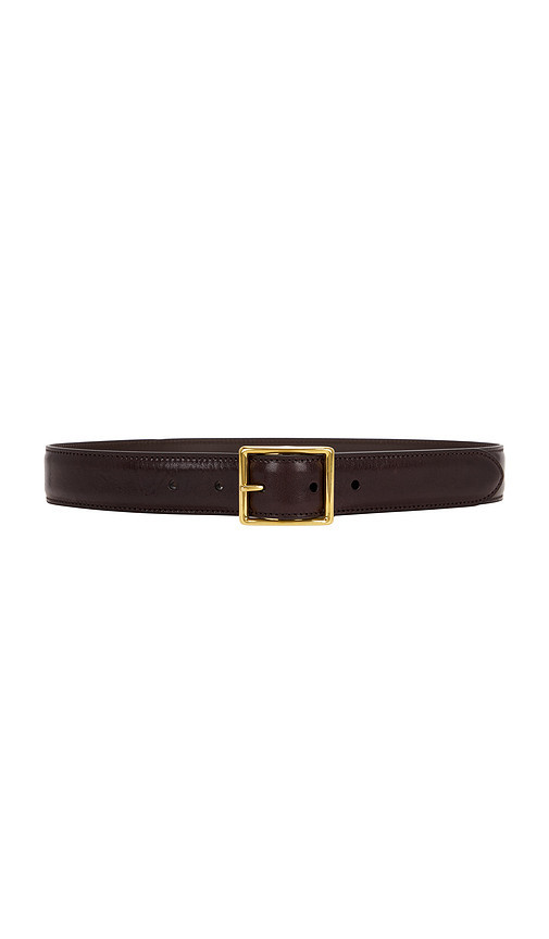 NILI LOTAN Gabriele Belt in Espresso & Antique Gold Buckle. Size 85 | Revolve Clothing (Global)