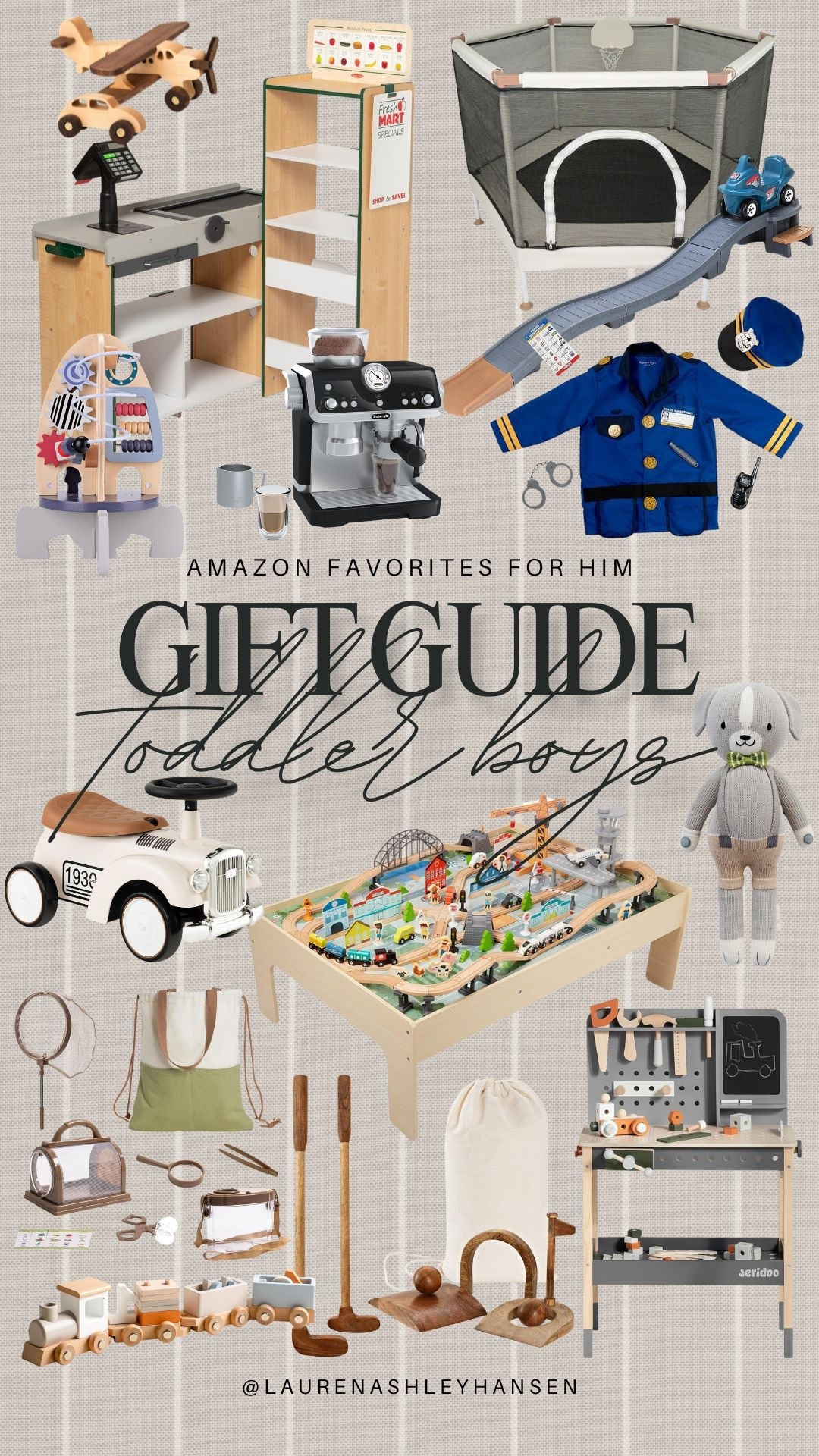 The perfect gifts for the toddler boys! This age is all about imaginative play, and these Amazon finds are perfect for that! Trains, planes, and automobiles paired with kitchen essentials and all the tools they will need to fix anything! 

#LTKKids #LTKGiftGuide
