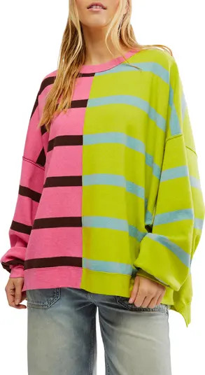 Free People Uptown Stripe Sweatshirt | Nordstrom | Nordstrom