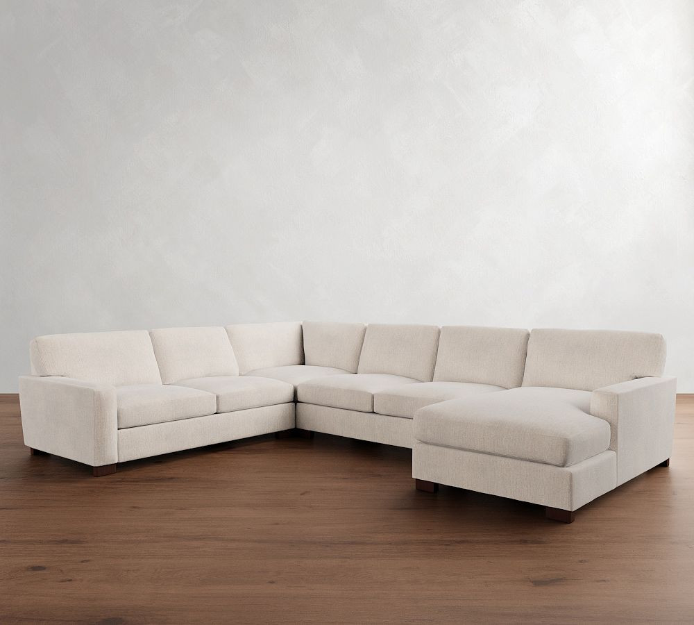 Turner Square Arm L-Shaped Chaise Sectional (140") | Pottery Barn (US)