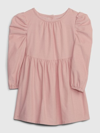Toddler Puff Sleeve Corduroy Dress with Washwell | Gap (US)