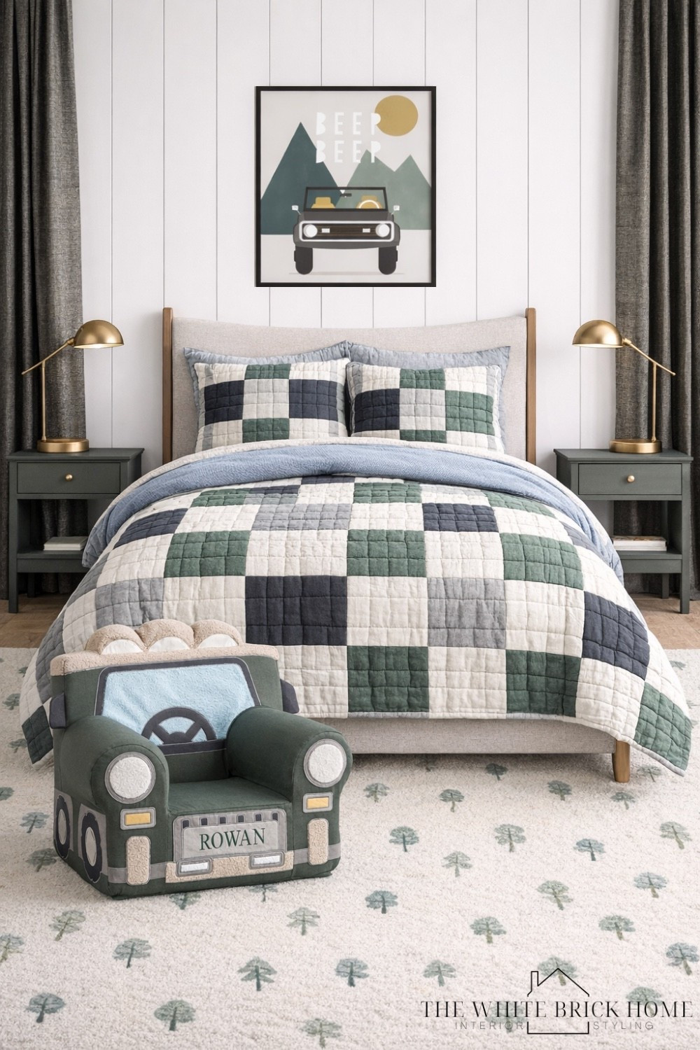 A cozy, adventure ready bedroom where plaids and playful jeep details come together for a little one who is ready to explore! 
🖤🖤black
Boys room, kids room, kids bedroom, boys room decor, boys room ideas, toddler boy, truck bedroom, truck room, kids room decor, kids room bedding, bigs room bedding, boys room rug, boys room truck, boys room play chair c boys room lighting, boys room truck theme, boys room woodland theme, boys room ideas, kids bed, kids room, boys room furniture, minted, pottery barn kids, crate and barrel kids 



#LTKHome #LTKSaleAlert #LTKKids