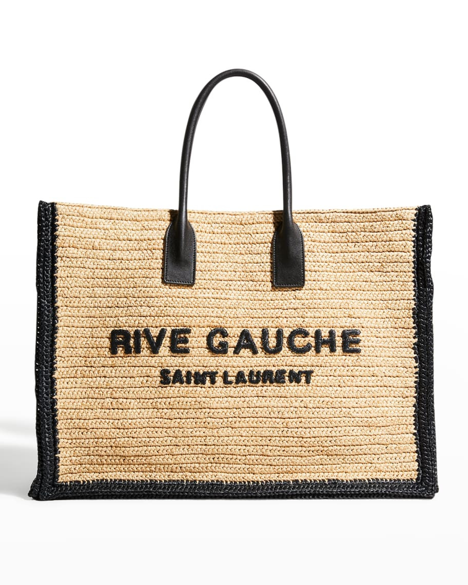Rive Gauche Raffia Tote Bag | Neiman Marcus