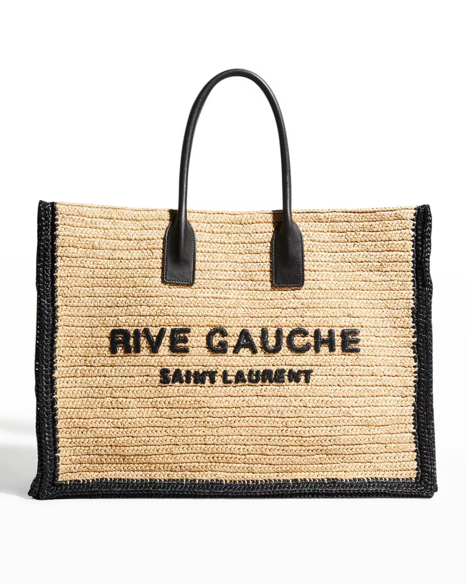 rive gauche tote bag in raffia and … curated on LTK