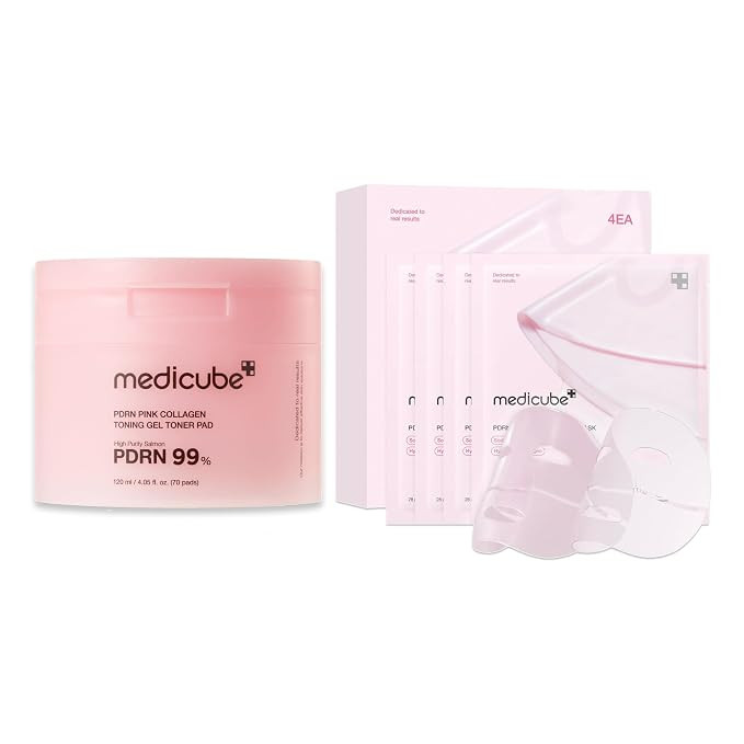 medicube PDRN Day & Night Care Duo: Salmon DNA PDRN Pink Collagen Jelly Pad and Salmon DNA PDRN P... | Amazon (US)