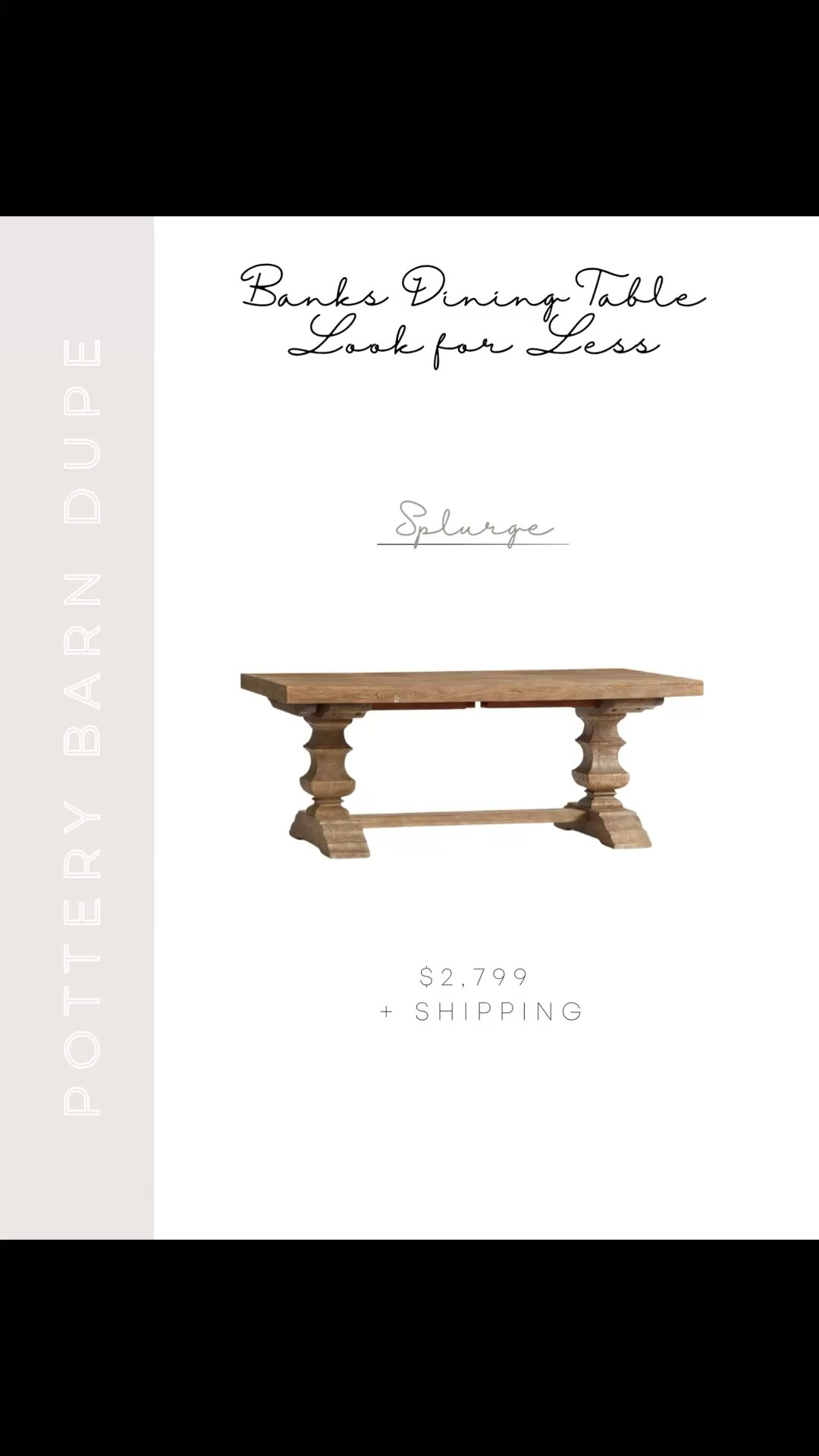 Resharing this one because it keeps being one of my most shopped posts 🤍 If you love the look of the Pottery Barn Banks dining table but not the price tag these are the best look-for-less options I’ve found. Same classic farmhouse style and warm wood tones, way more budget friendly. Linking everything here

#LTKSaleAlert #LTKHome