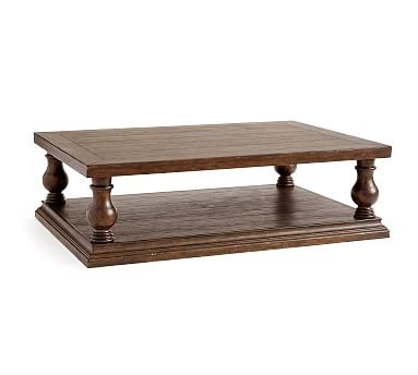 Lorraine Grand Coffee Table, Hewn Oak | Pottery Barn (US)