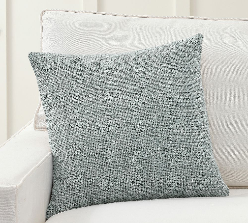 Faye Linen Textured Pillow Cover | Pottery Barn (US)