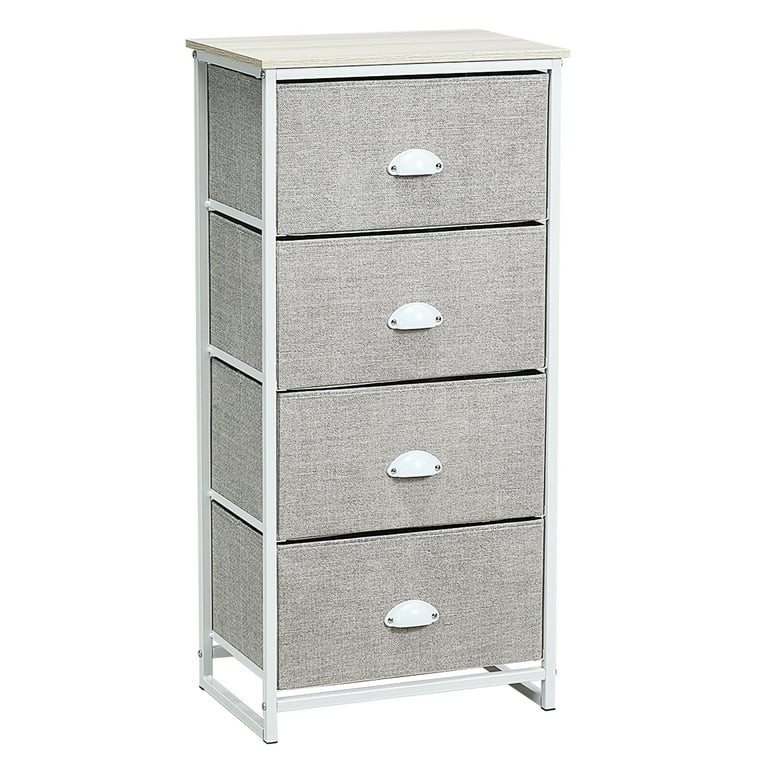 Topbuy 4-Drawer Fabric Storage Tower Unit Nightstand with Drawers | Walmart (US)