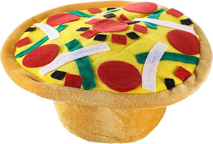 Sumind 2 Pcs Pizza Hat Crazy Silly Fun Hats with Felt Toppings and Plush Fabric Novelty Pizza Par... | Amazon (US)
