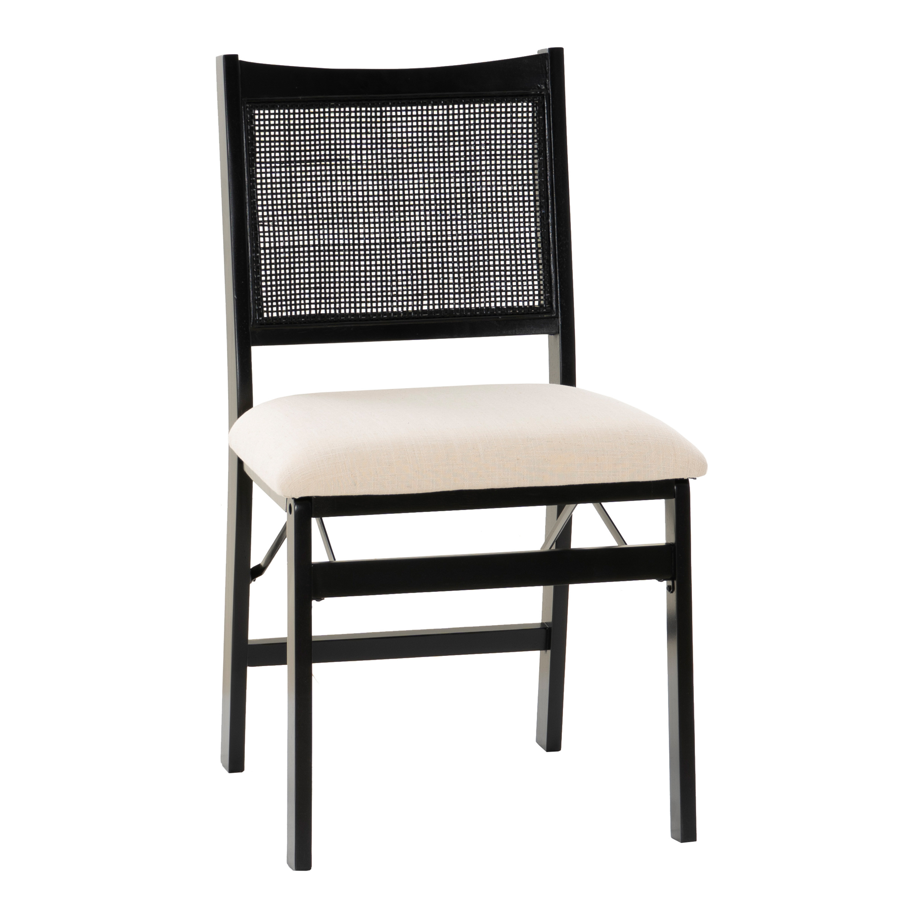 Warren Wood and Rattan Cane Folding Dining Chair | World Market
