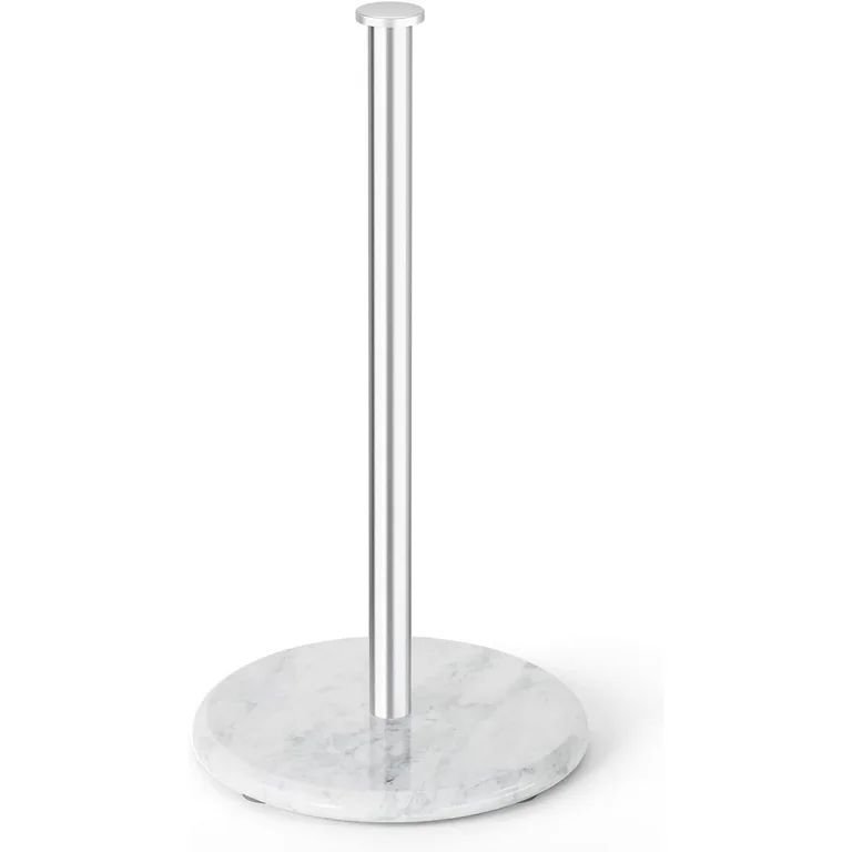 Paper Towel Holder Countertop with Natural Marble Base, Kitchen Roll Holder, Standing Paper Towel... | Walmart (US)