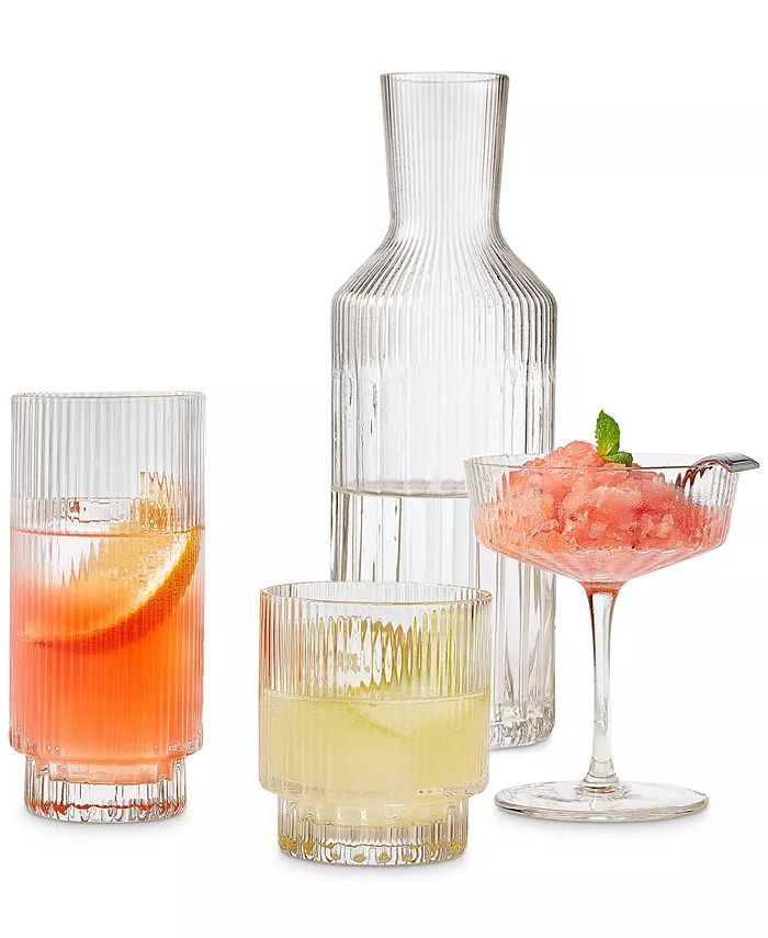 Hotel Collection Fluted Glassware Collection & Reviews - Glassware & Drinkware - Dining - Macy's | Macys (US)