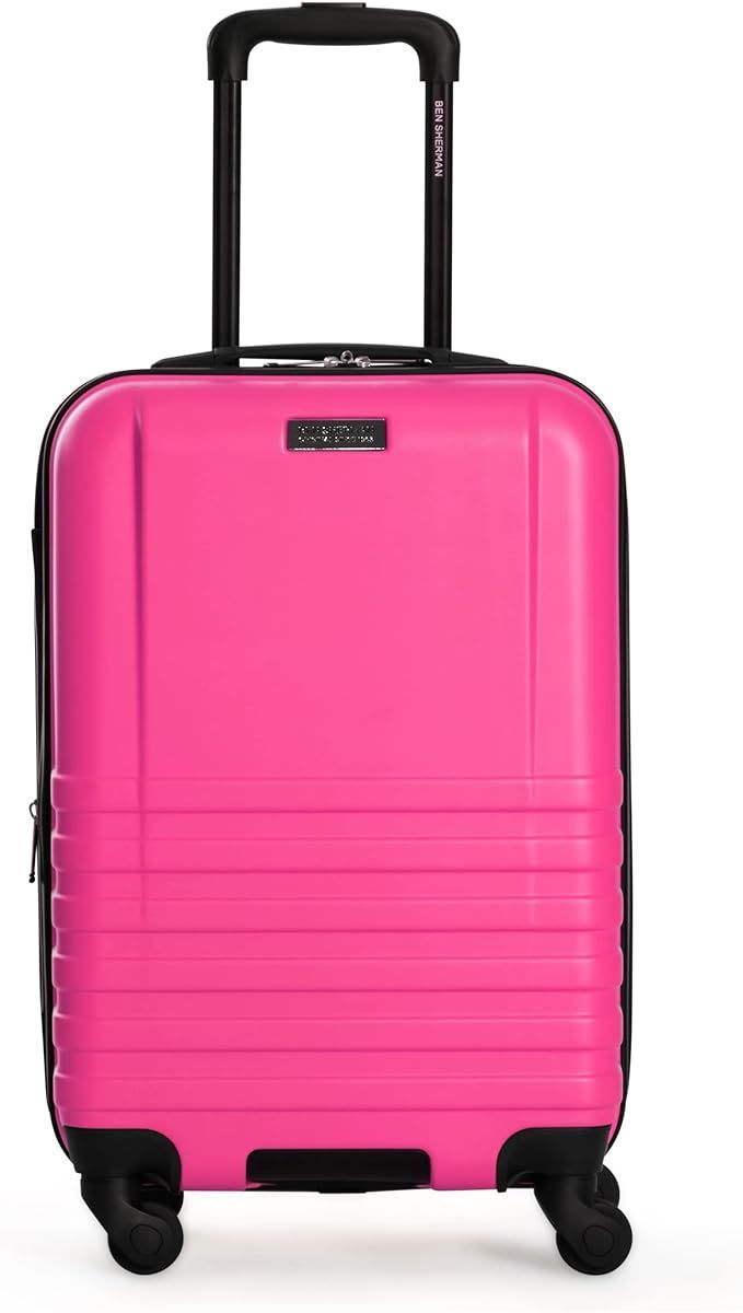 Ben Sherman Hereford Spinner Travel Upright Luggage, Magenta, 20-Inch Carry On | Amazon (US)