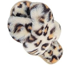 EASYLEE Women Fuzzy Fluffy Furry Slippers Fur Flip Flop Open Toe Slippers Cross Band Shoes Slides... | Amazon (CA)