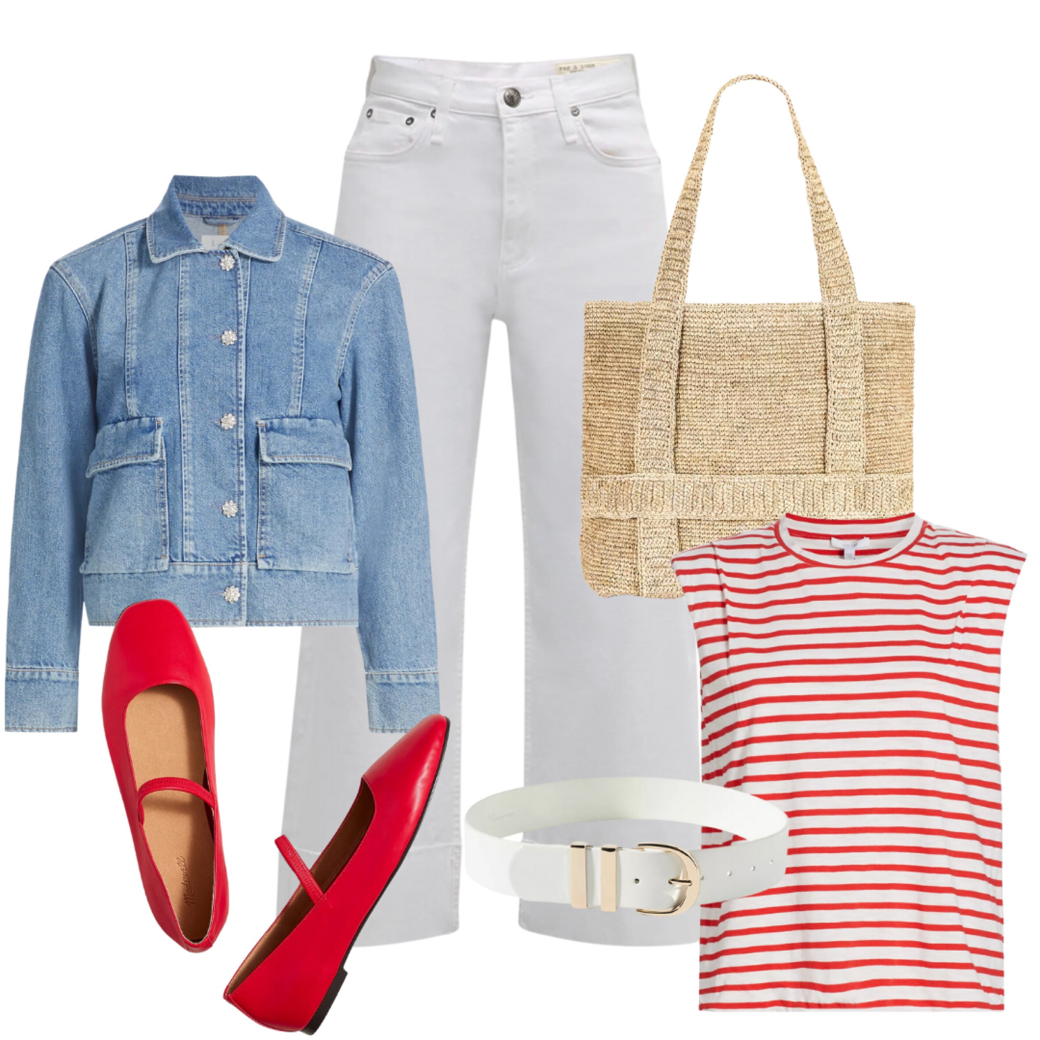 Great summer outfit paired with a red flat! The pop of color adds so much interest!

#LTKSeasonal #LTKOver40 #LTKShoeCrush