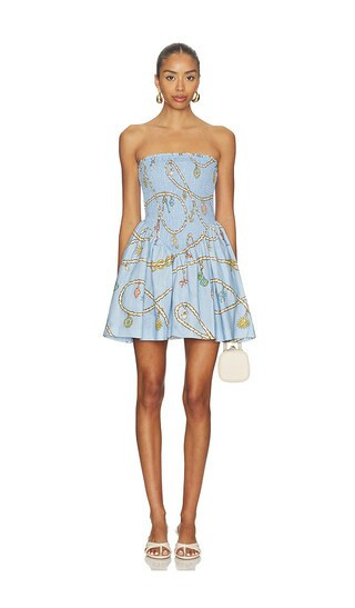 ROAME. Catalina Mini Dress in Baby Blue. - size S | Revolve Clothing (Global)