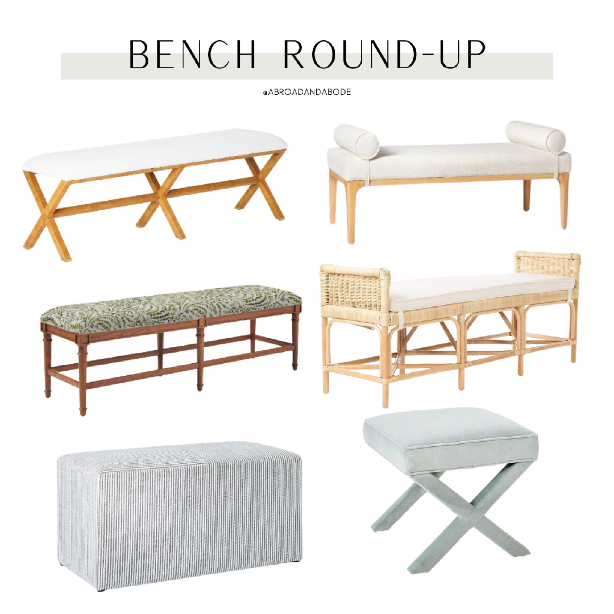 Bench Round-Up!

Benches, bench, bedroom bench, living room, ottoman, bedroom inspo, dining room inspo, home finds, luxe home finds, modern home, coastal home, target, Serena and Lily, Amazon home

#LTKunder50 #LTKhome #LTKunder100