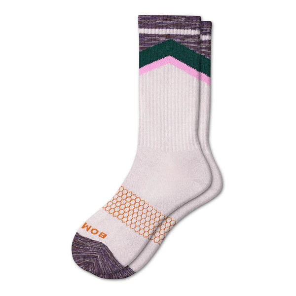 Women's Bombas Marl Stripe Geo Crew Socks | Scheels