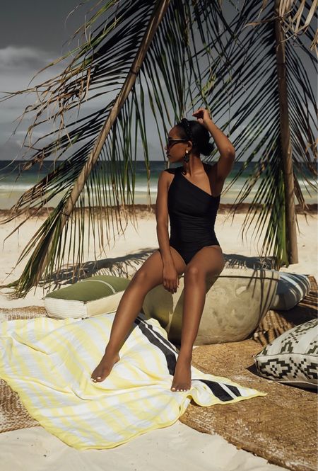 Spring break- The swimsuit that will last forever and you can wear over and over again! Black one piece, one shoulder swimsuit - also comes in tons of colors 

#LTKtravel #LTKswim #LTKstyletip