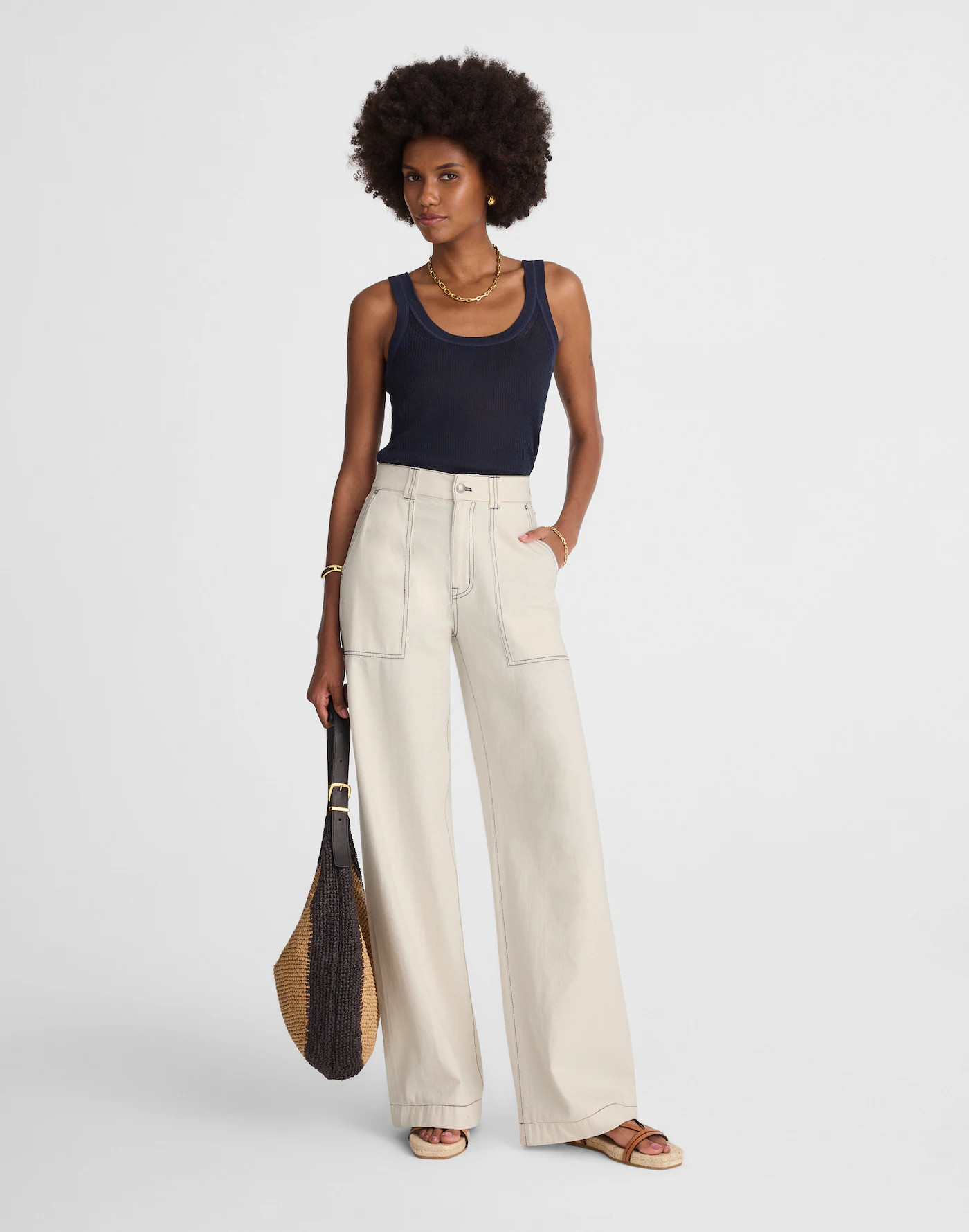 Superwide-Leg Utility Jeans in Vintage Canvas | Madewell